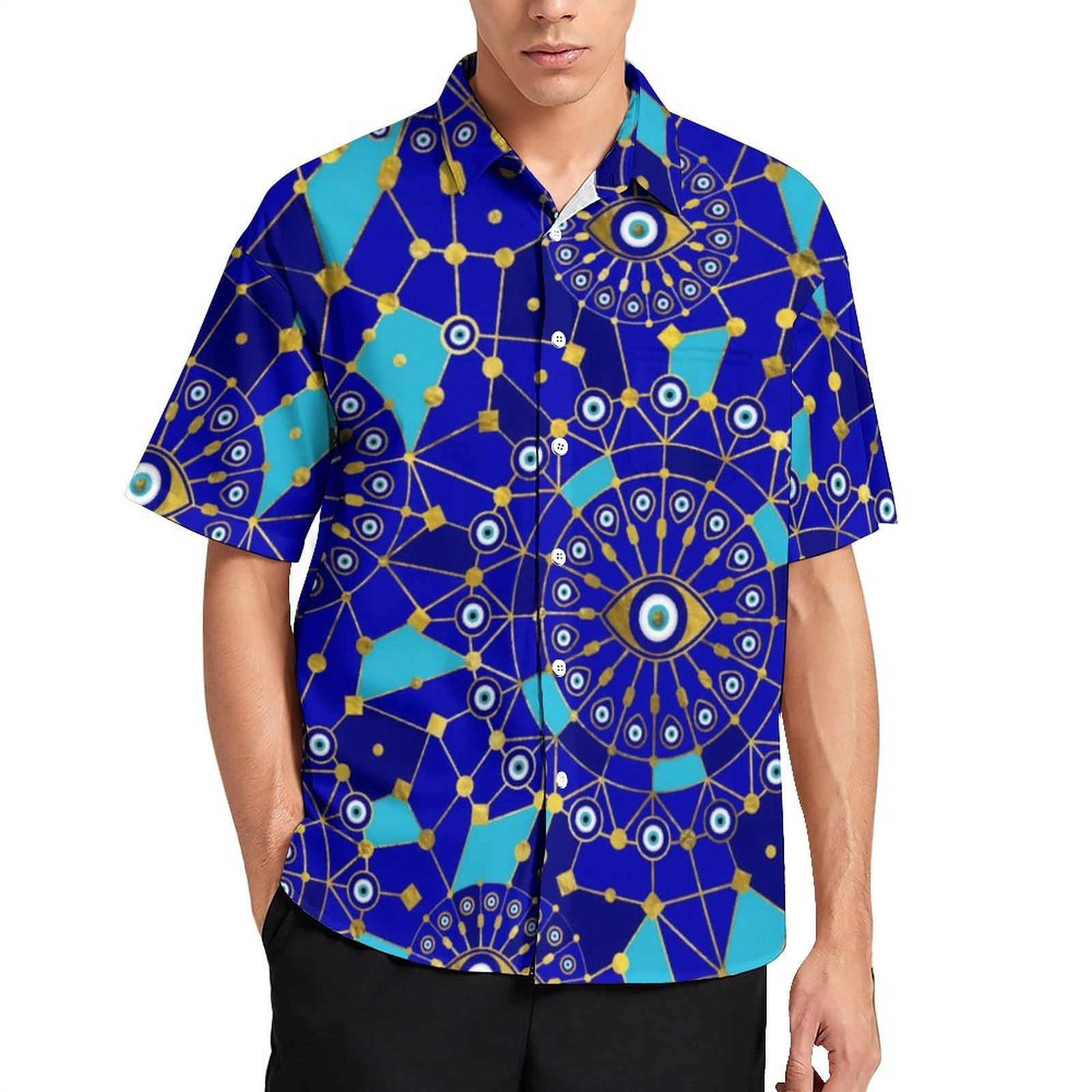 greek evil eye casual shirts
