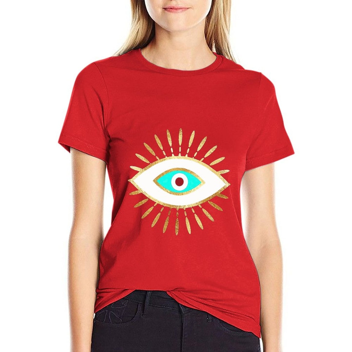 evil eye cotton women t-shirt
