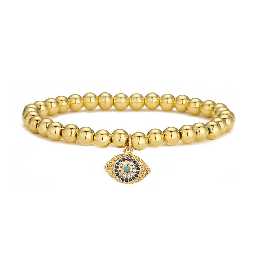 Stylish Golden Evil Eye Bracelet