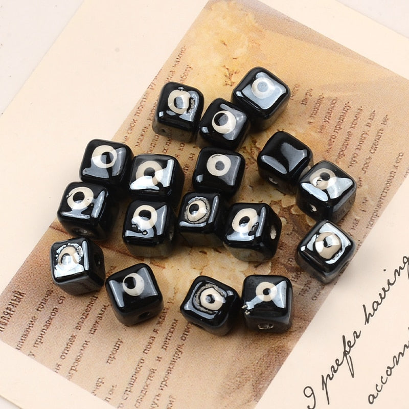 Colorful Evil Eye Cubic Beads