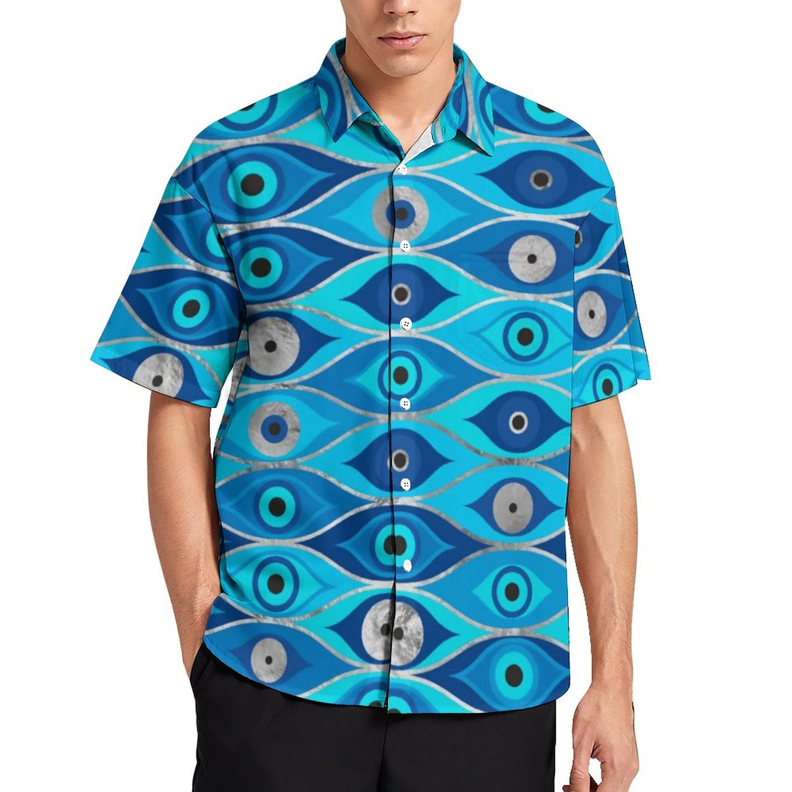 greek evil eye casual shirts