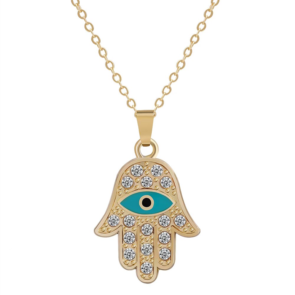 Evil Eye 14k Gold Plated Necklace