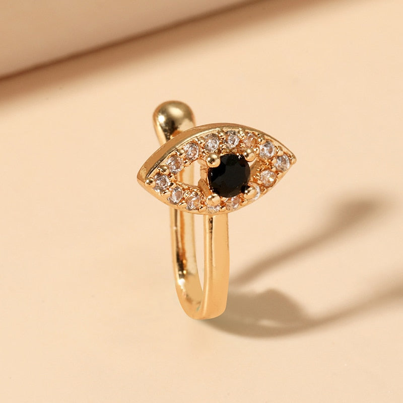 Evil Eye U-shaped Clip On Nose Cuff