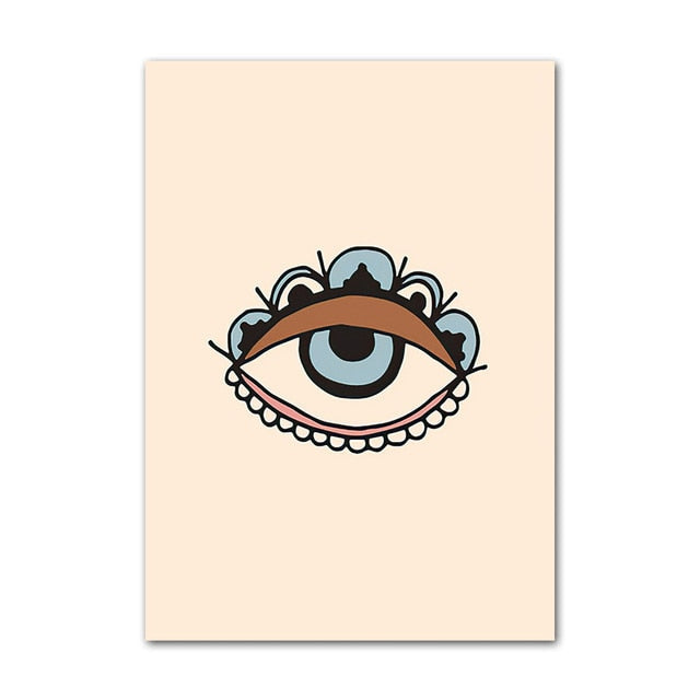 abstract turkish evil eye decor