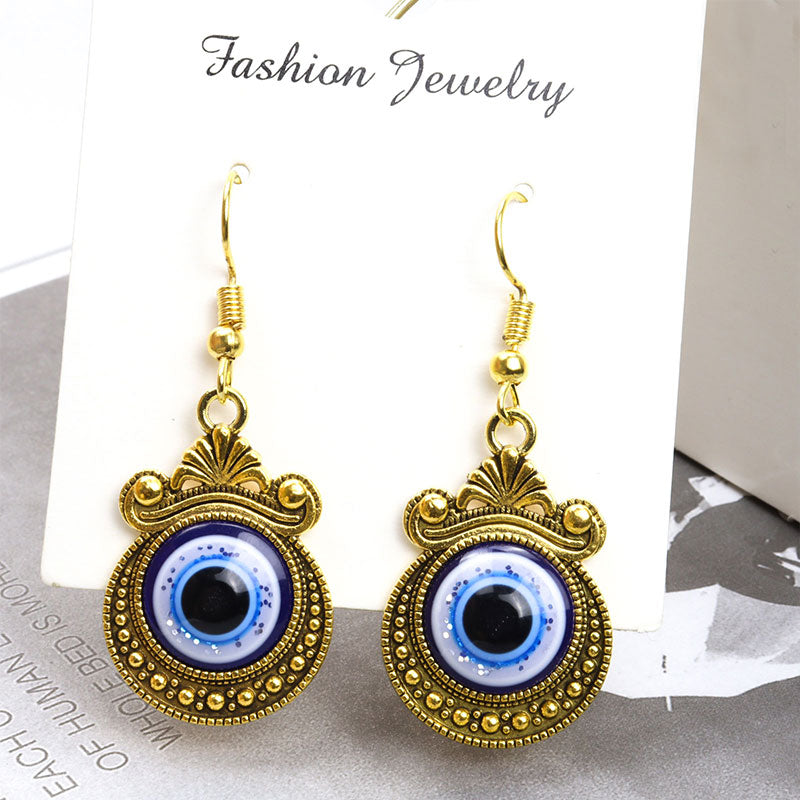 Evil Eye Drop Earrings for Women..