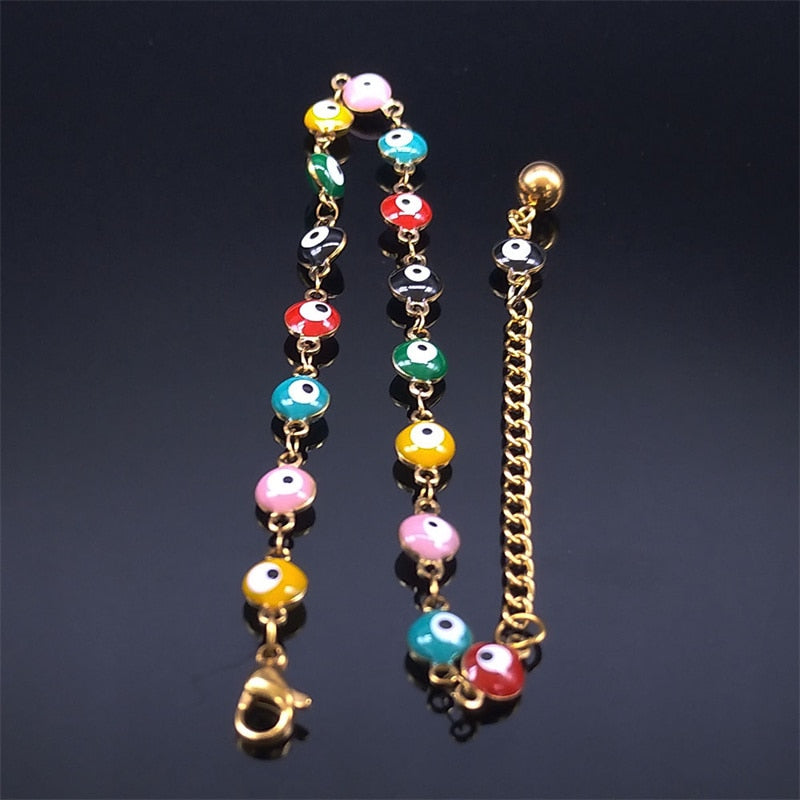 Evil Eye Beaded Anklet