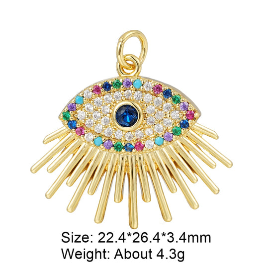 Multicolor Evil Eye Charm Pendants
