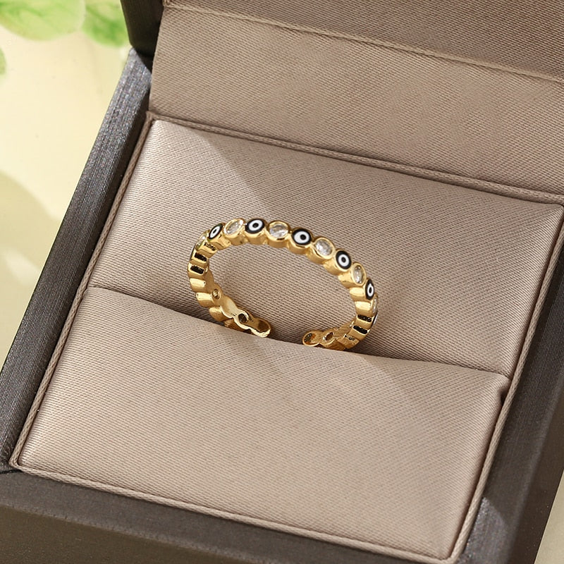 Multicolor Evil Eye Soft Jewelry Ring