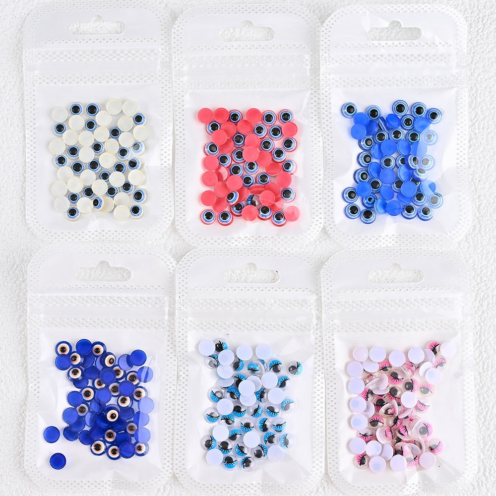Evil Eye Rhinestones Nail Beads