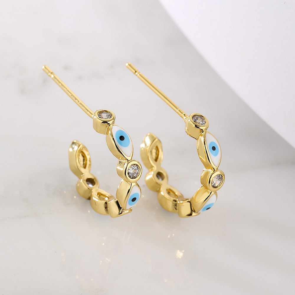 Evil Eye Women Stud Earrings