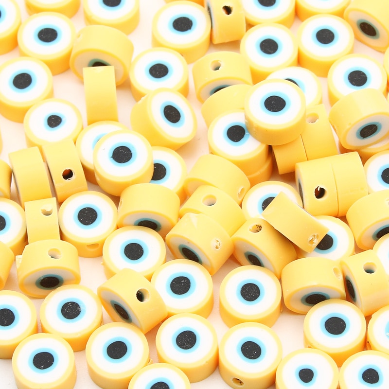 Classic Evil Eye Round Clay Beads