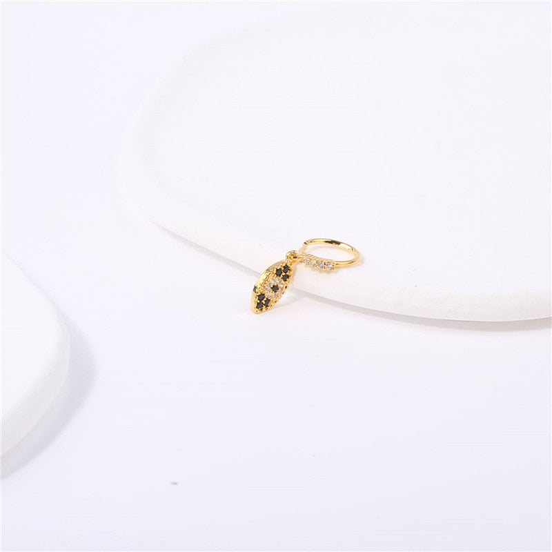 Evil Eye Gold Charm Nose Ring