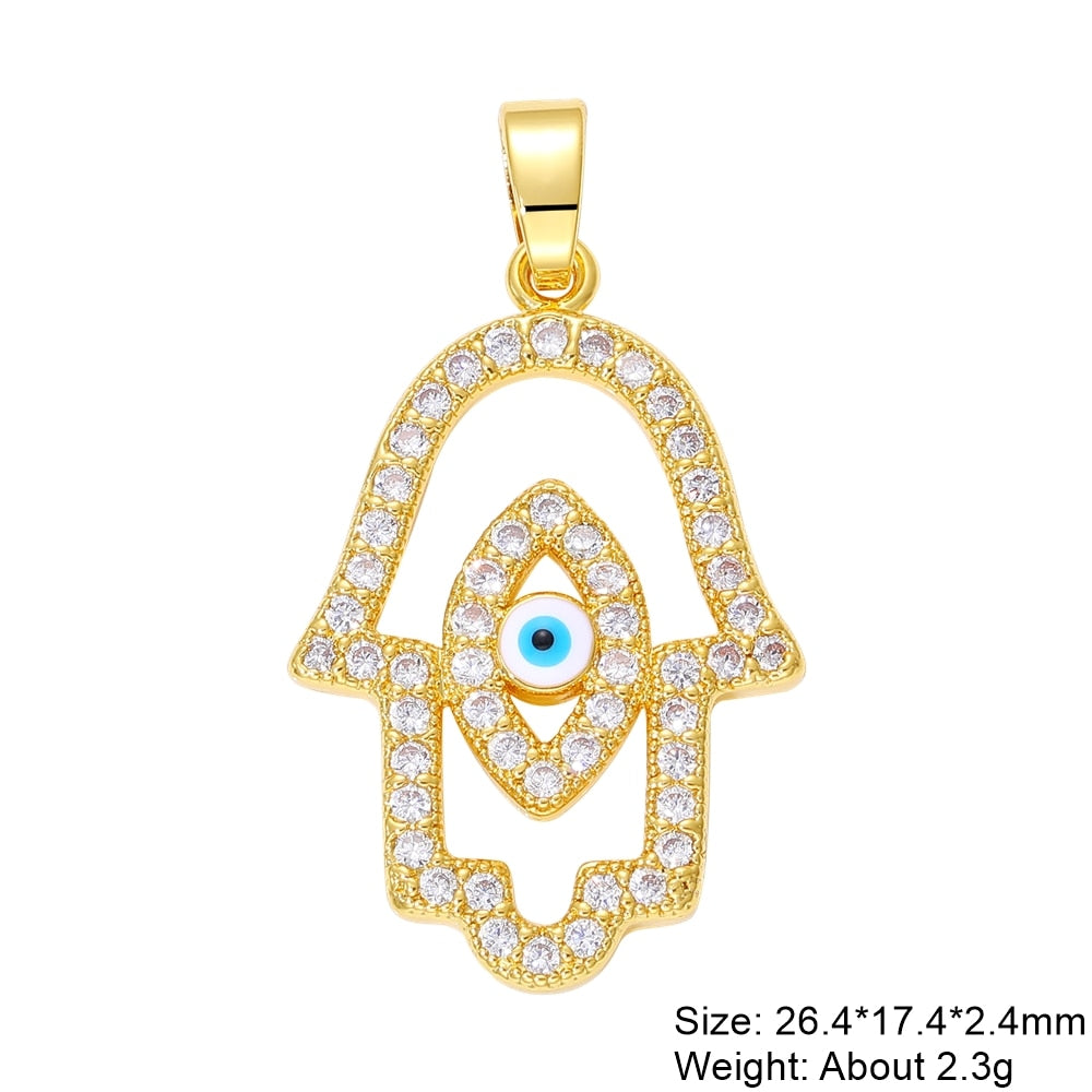 Multicolor Evil Eye Charm Pendants