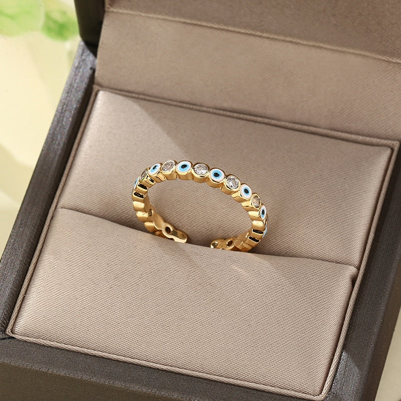 Multicolor Evil Eye Soft Jewelry Ring