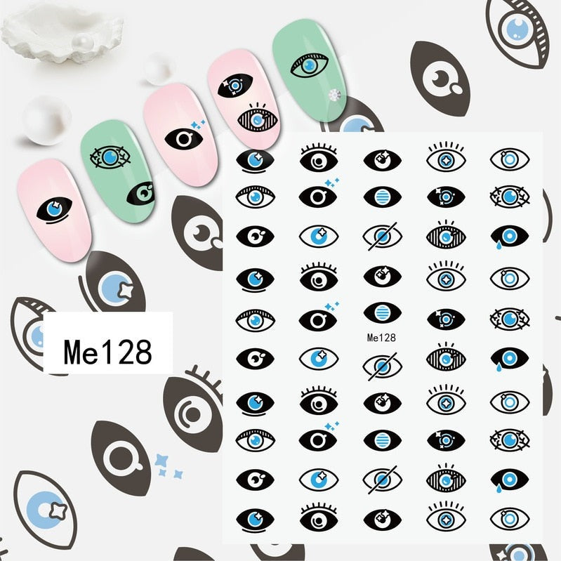 Evil Eye 3D Design Nails Stickers