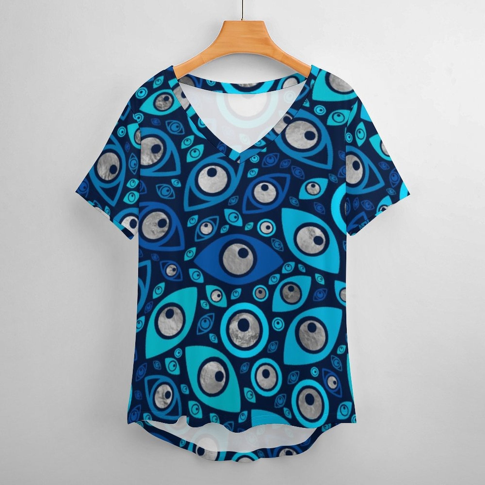 Evil eye v neck t-shirts