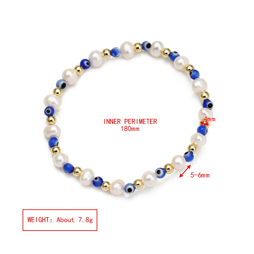Evil Eye Golden Beaded Bracelet
