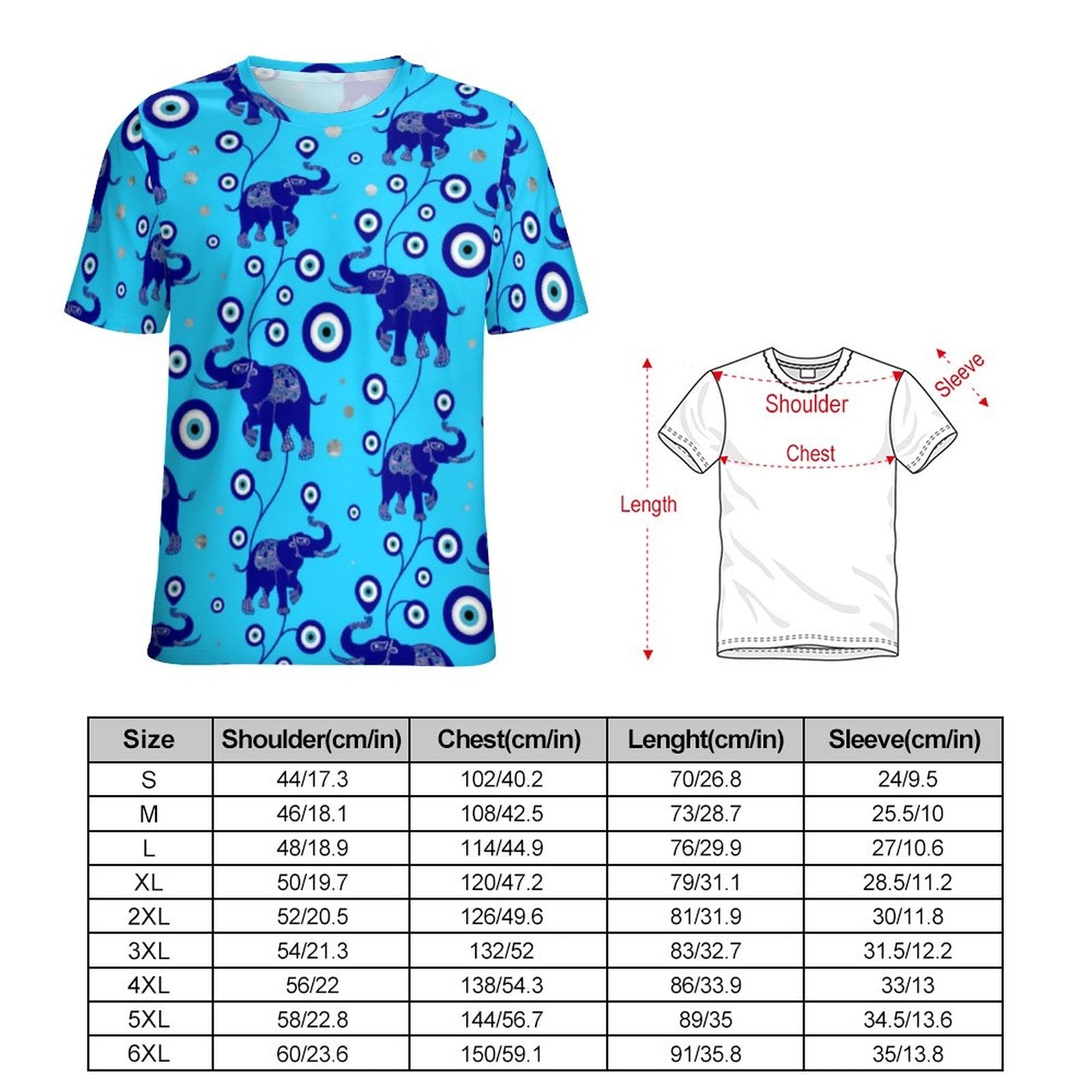 evil eye classic designs t-shirts size