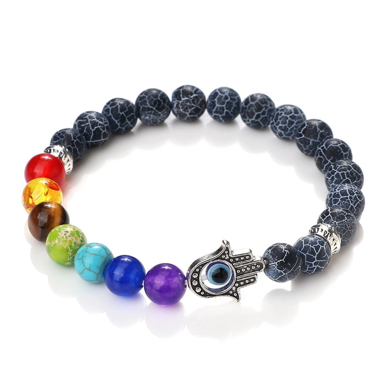 Evil Eye Natural Stone Bracelet