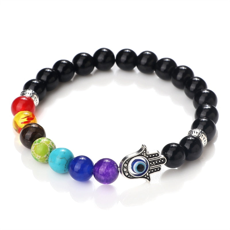 Evil Eye Natural Stone Bracelet
