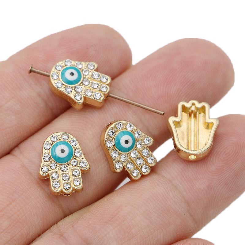 10PCS Hamsa Hand Evil Eye beads