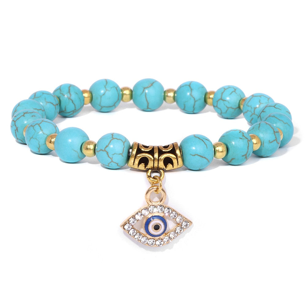 Talisman Evil Eye Charm Stone Bracelets