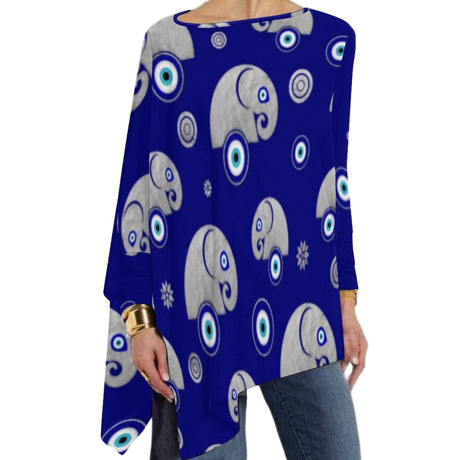 evil eye elephant print shirt