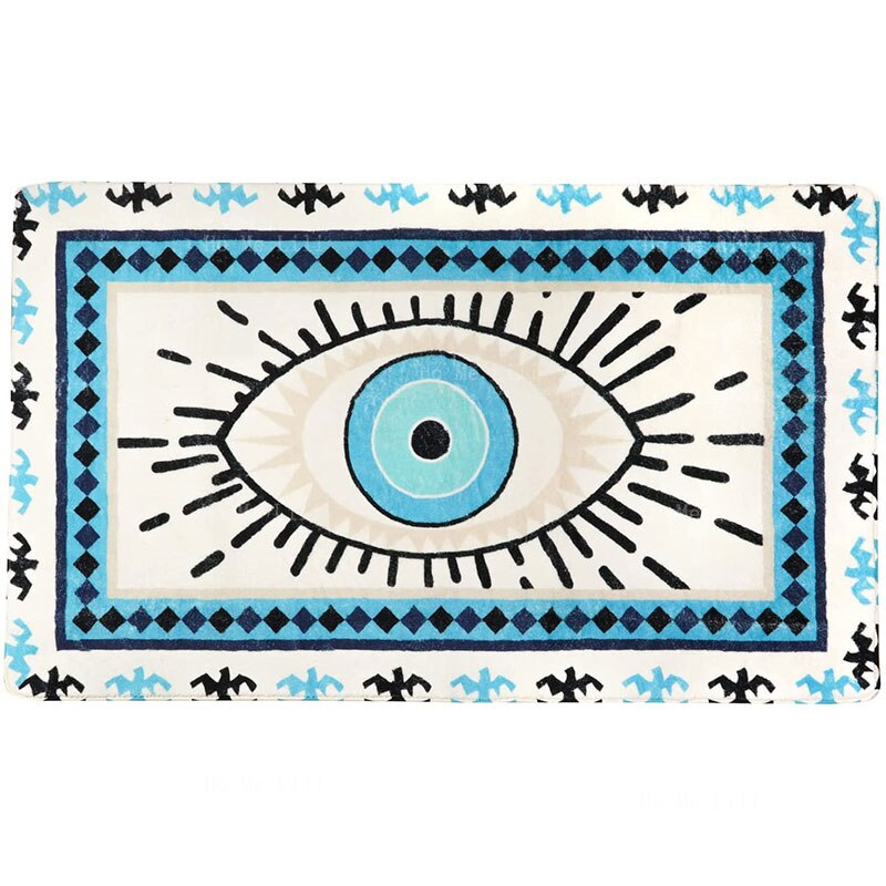 Soft Evil Eye Non Slip Floor Rugs
