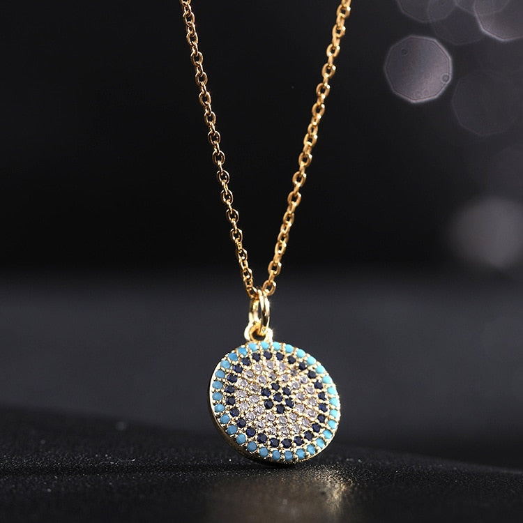 trendy evil eye pendant necklace