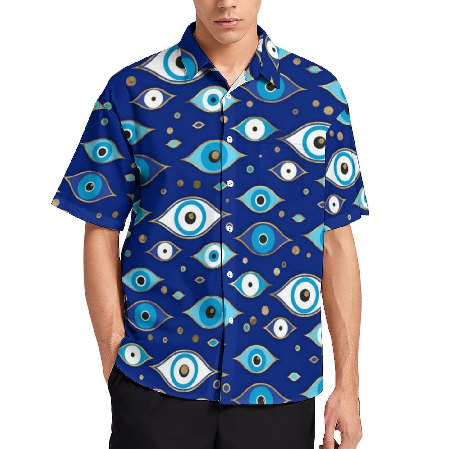 greek evil eye casual shirts