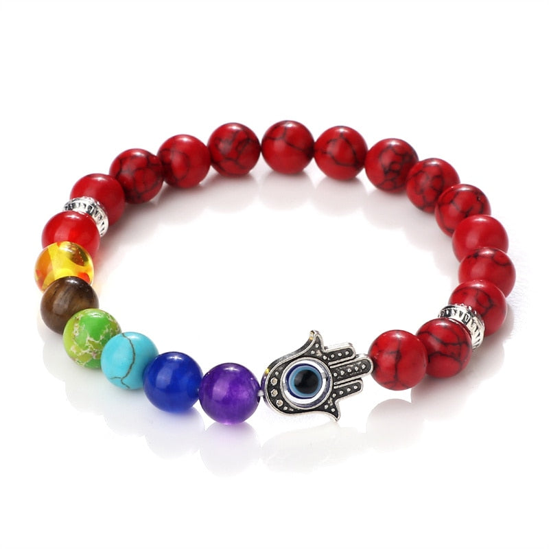 Evil Eye Natural Stone Bracelet