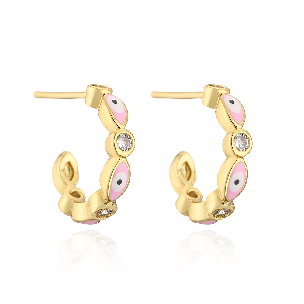 Evil Eye Women Stud Earrings