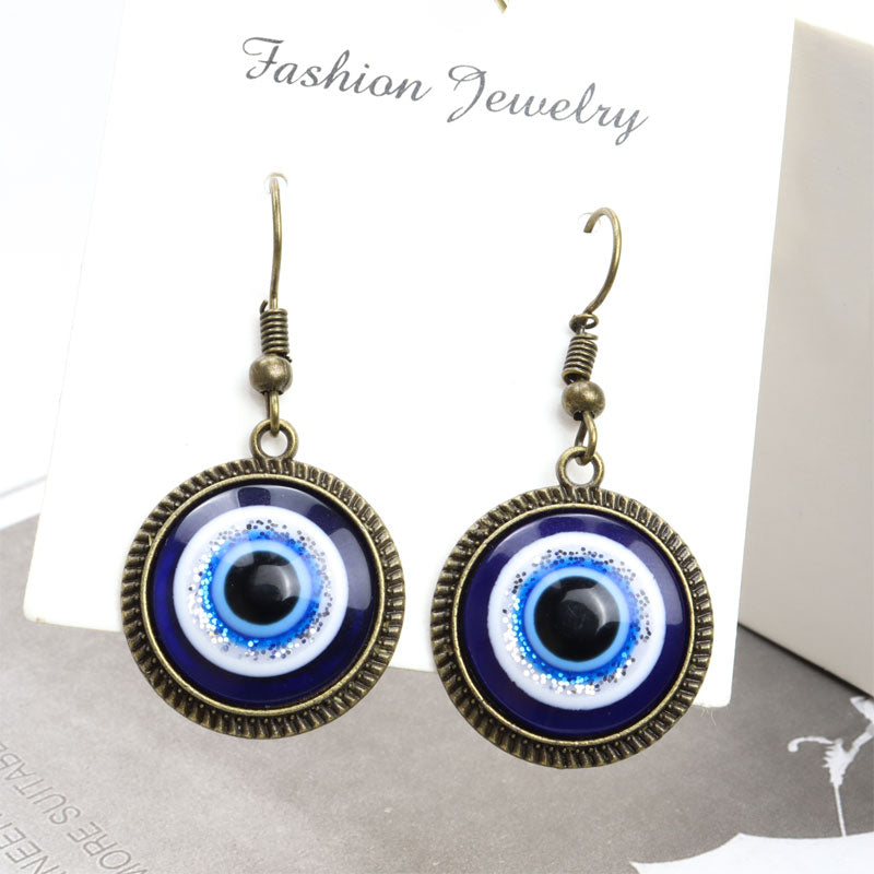 Evil Eye Drop Earrings for Women