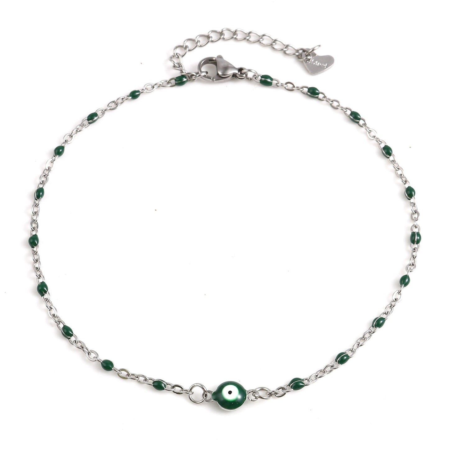 Multicolor Round Evil Eye Anklet
