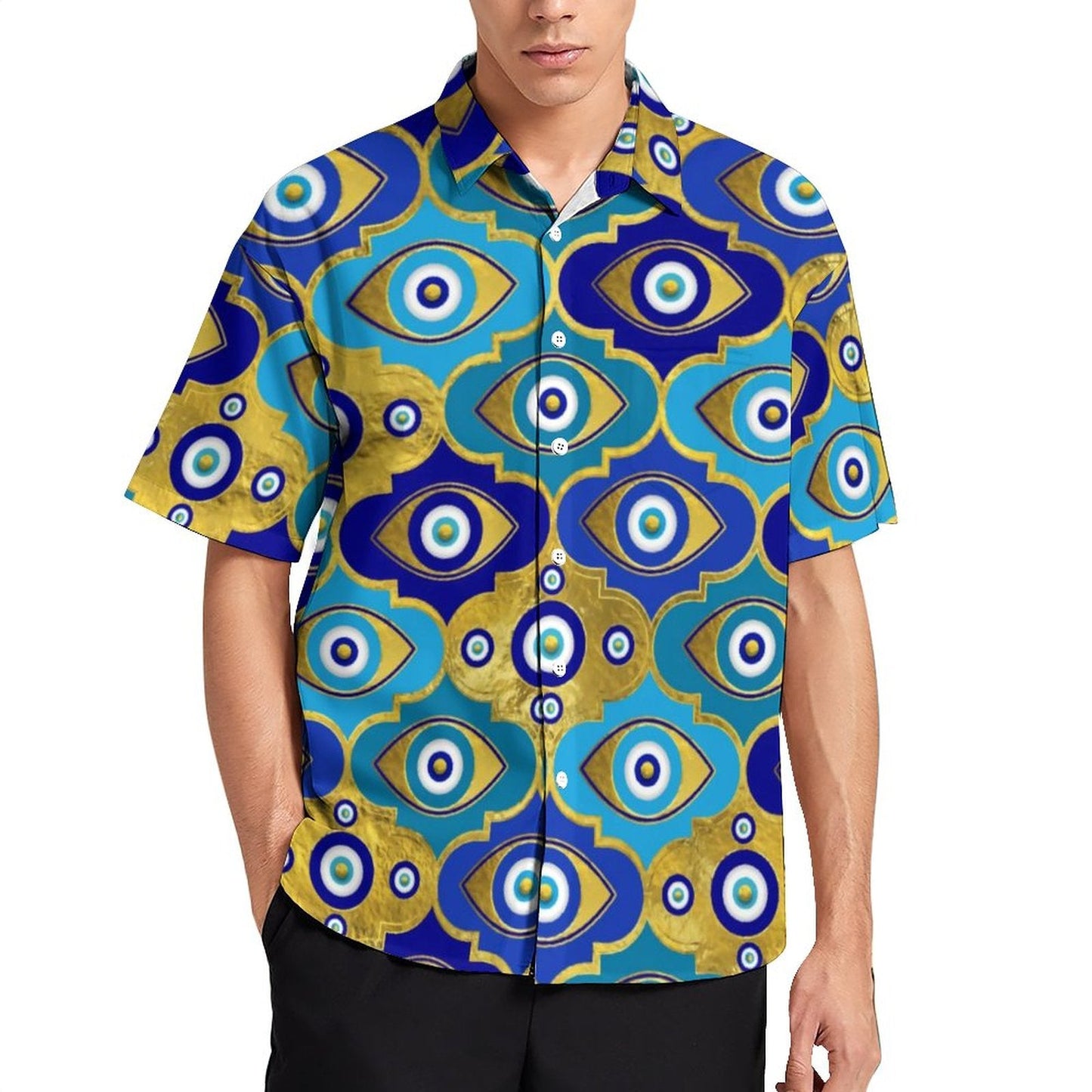 greek evil eye casual shirts