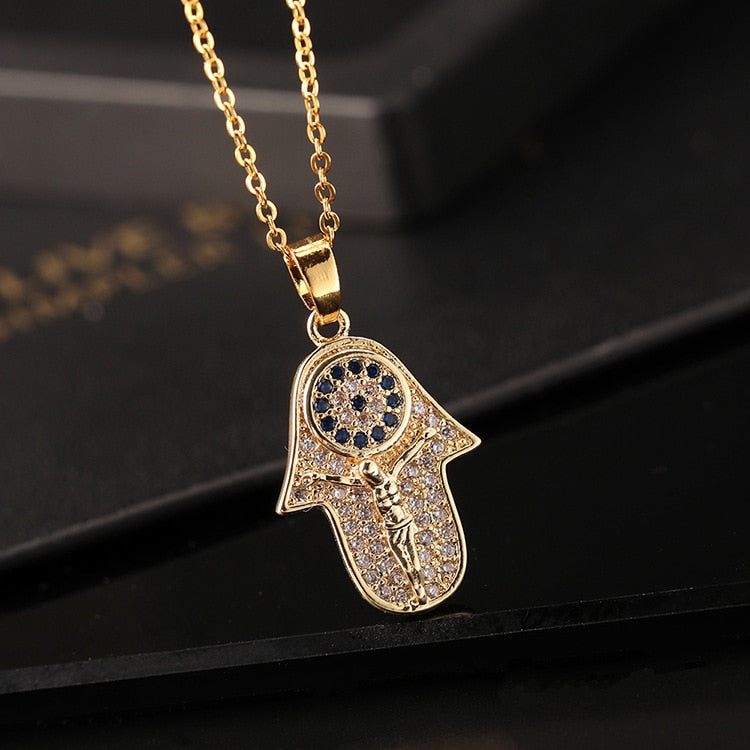 trendy evil eye pendant necklace