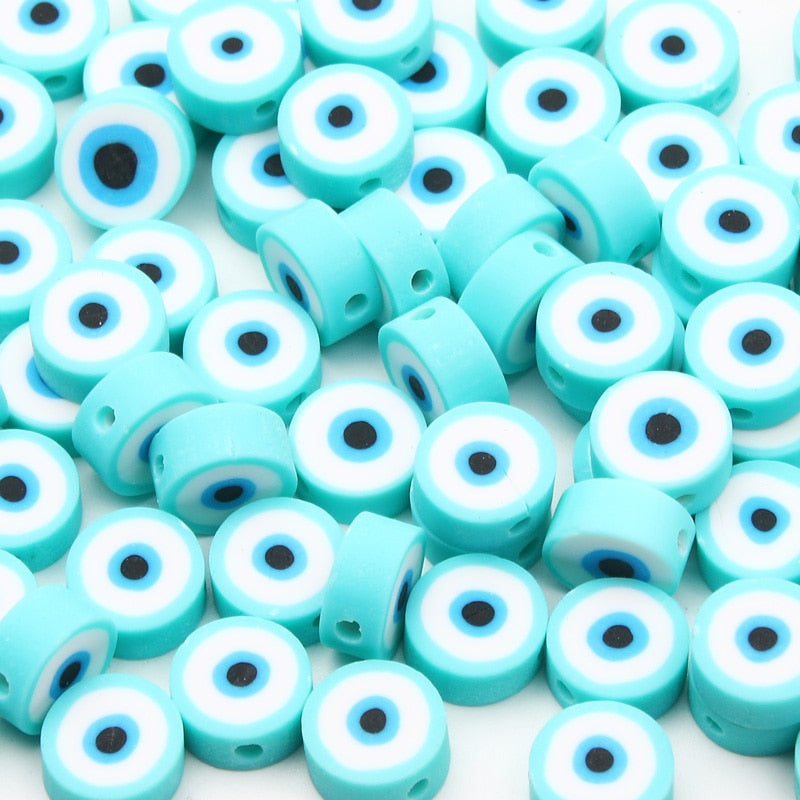 Classic Evil Eye Round Clay Beads