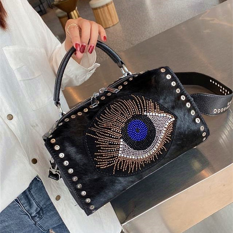 Evil Eye Rhinestone Handbag