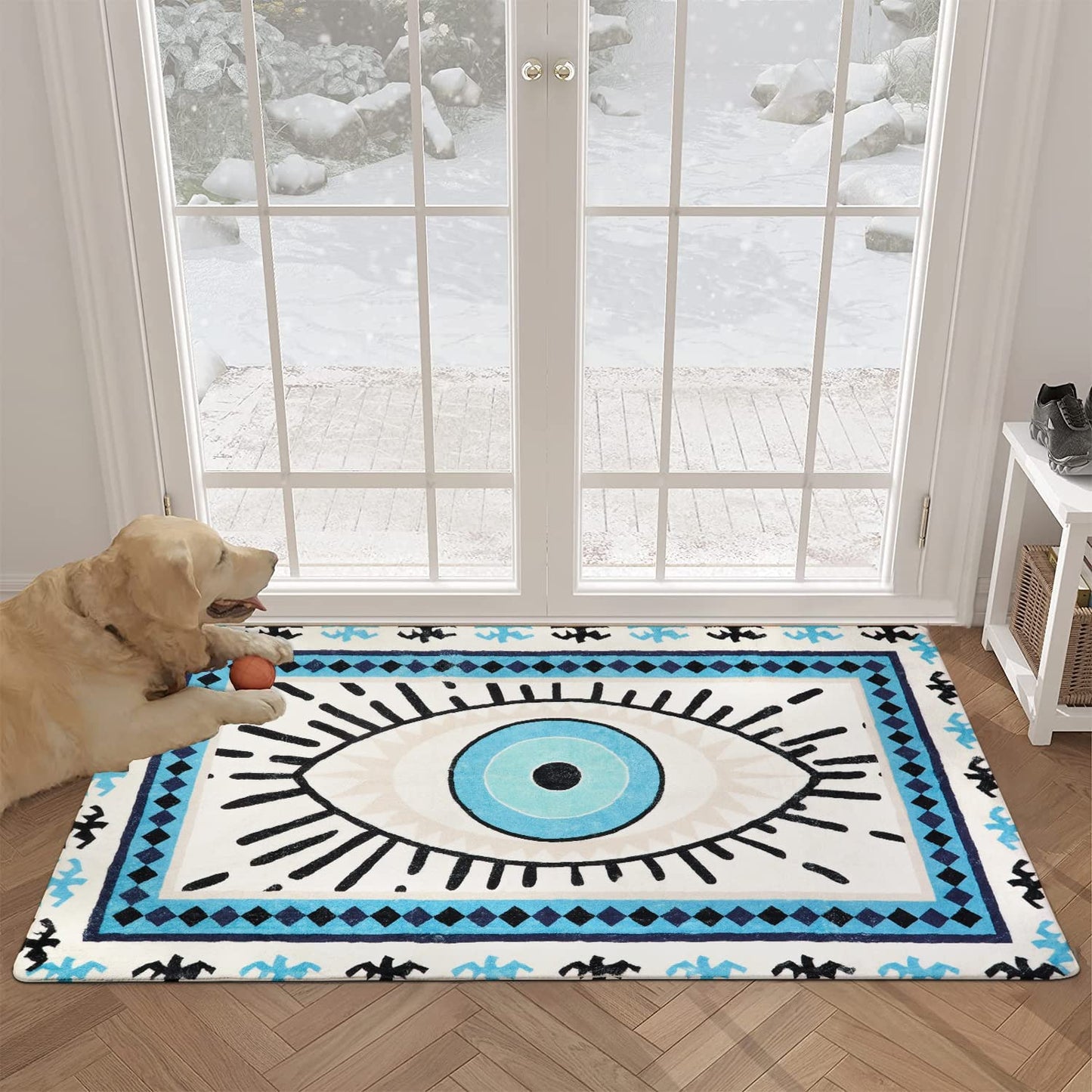 Soft Evil Eye Non Slip Floor Rugs