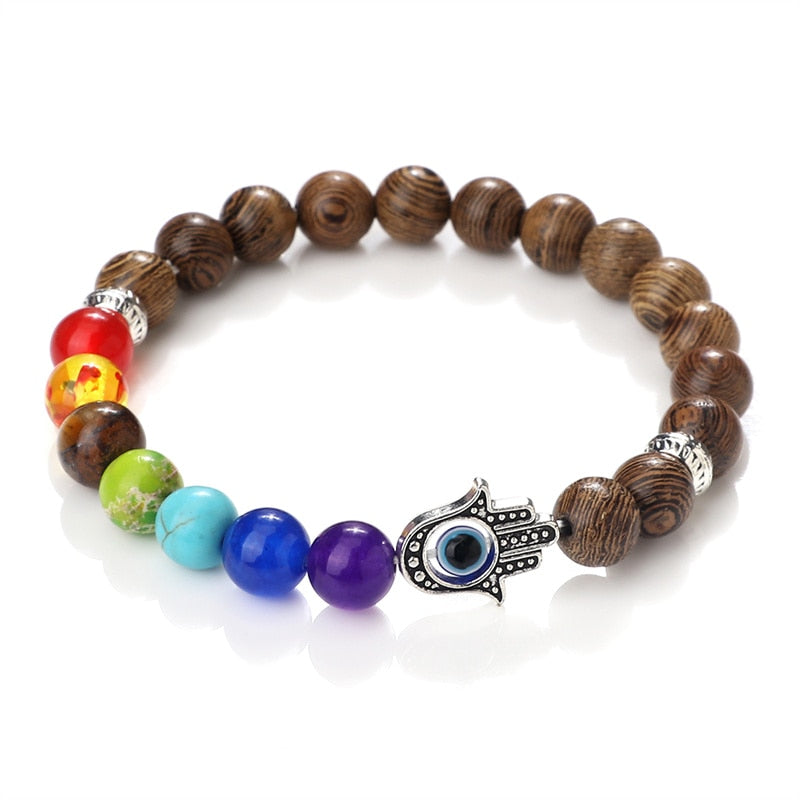 Evil Eye Natural Stone Bracelet