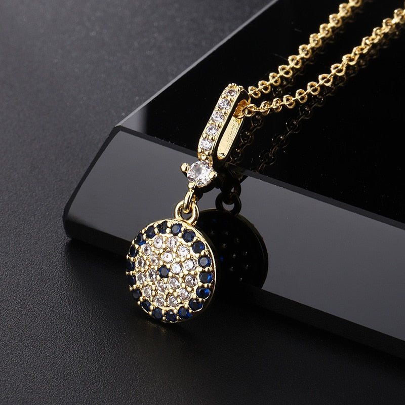 trendy evil eye pendant necklace