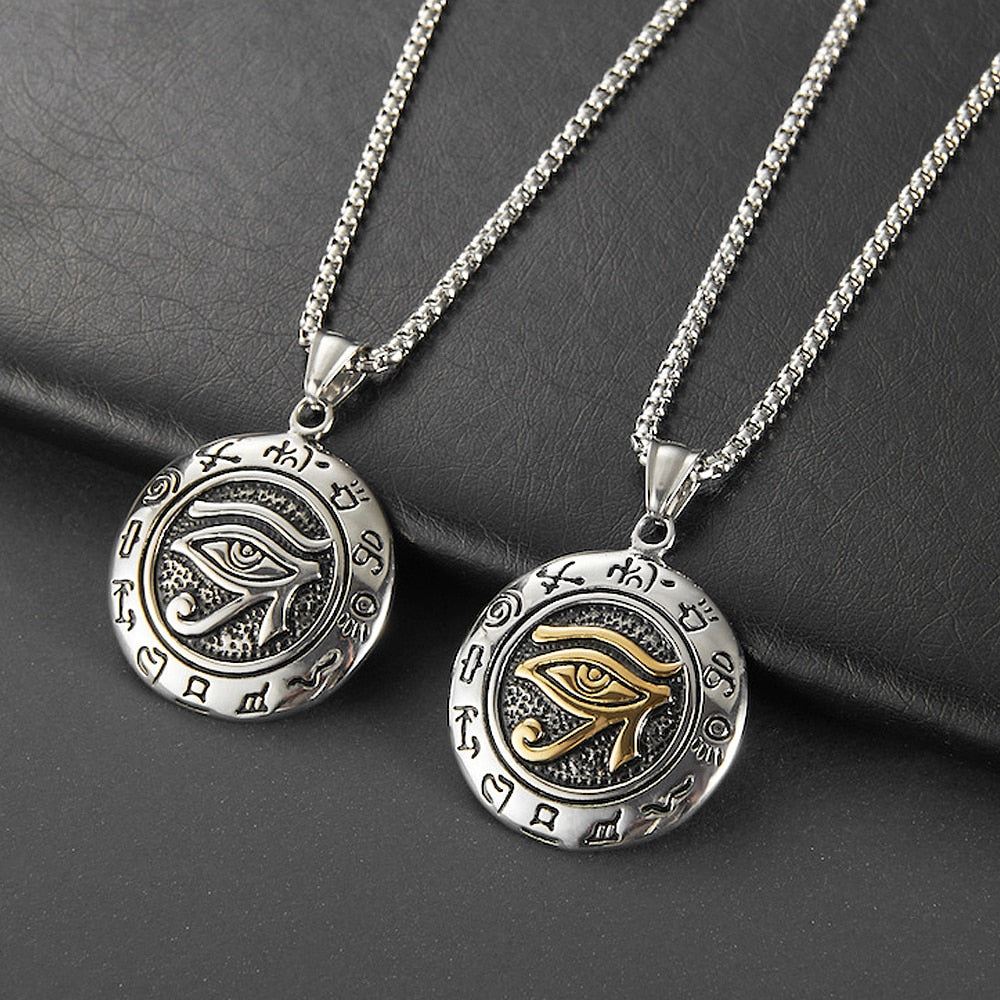 Evil Eye Stainless Steel Amulet Necklace