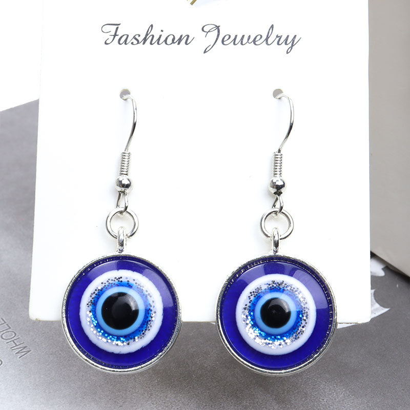 Evil Eye Drop Earrings for Women