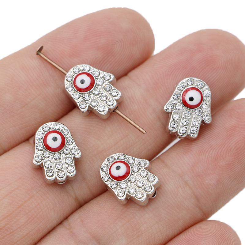 10PCS Hamsa Hand Evil Eye beads