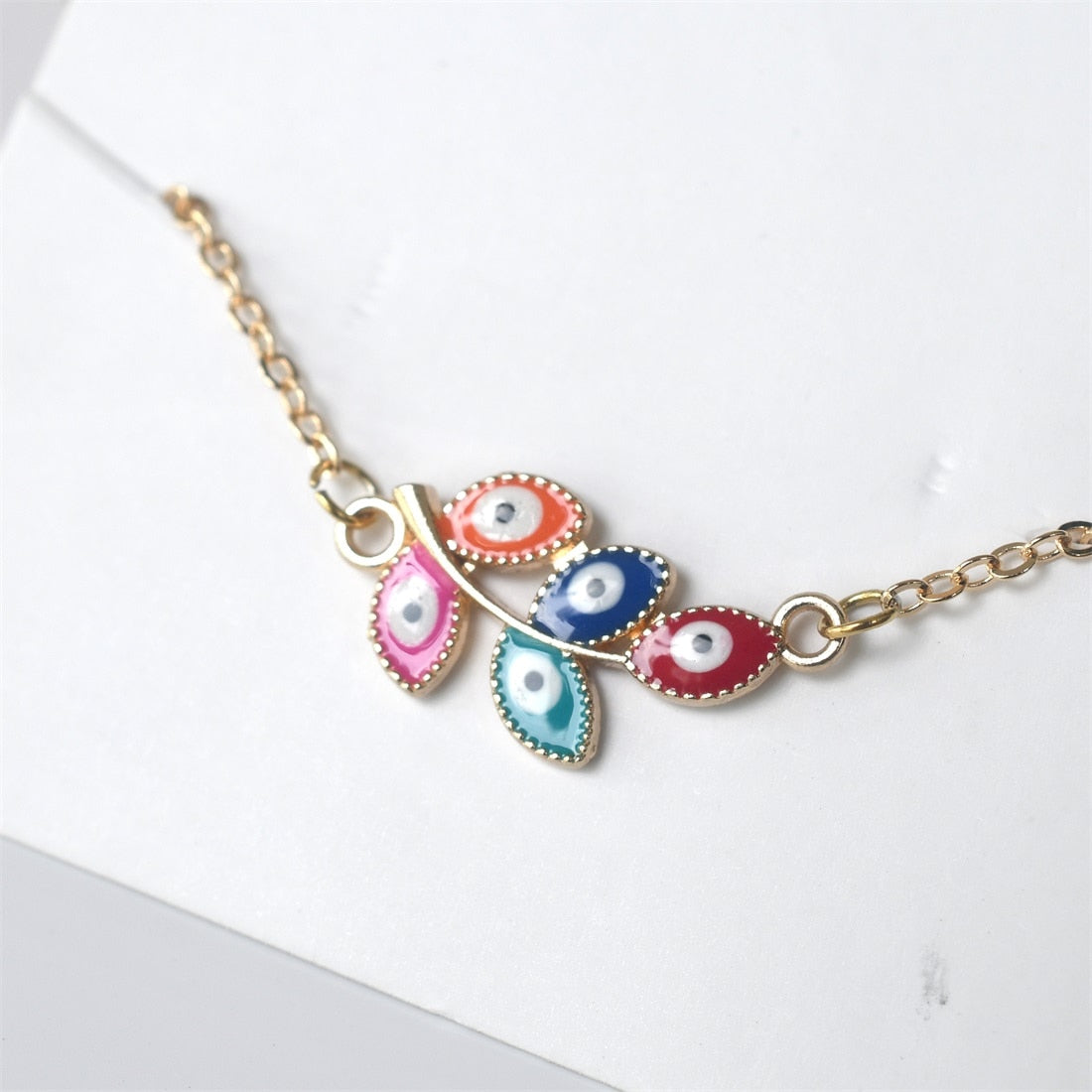 Evil Eye Clavicle Chain Necklace