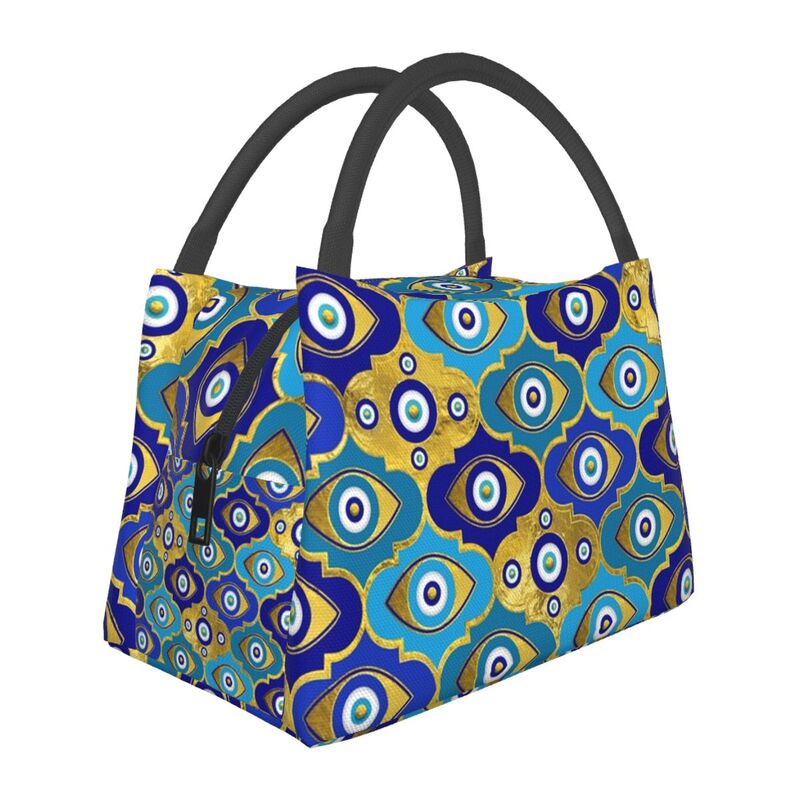 Evil Eye Zippered Jeans Portable Purse
