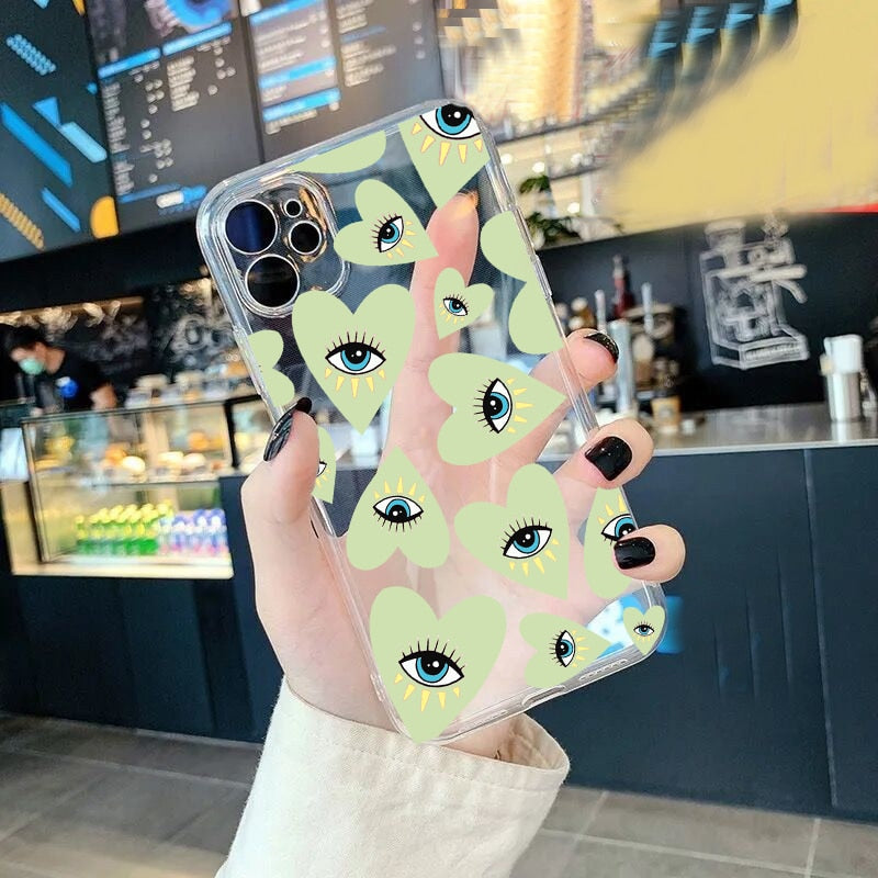 heart evil eye phone case