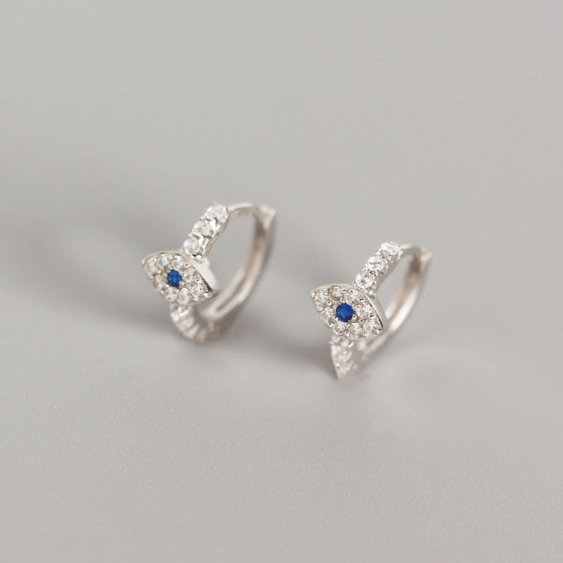 Crystal Zircon Evil Eye Stud Earrings