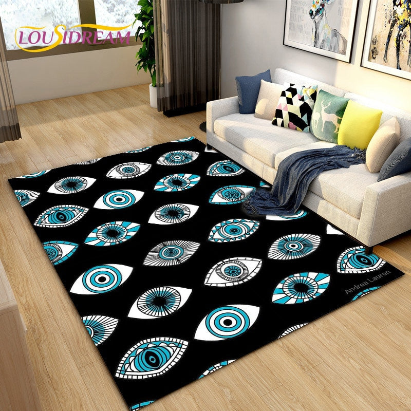 Evil Eye Unique Designs Non-slip Rugs