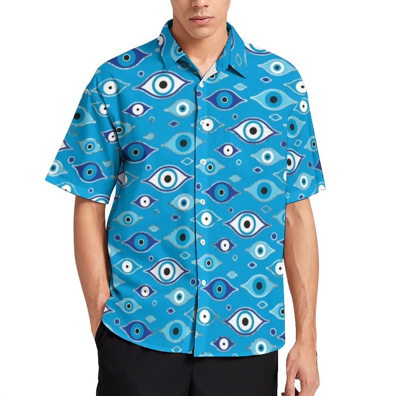greek evil eye casual shirts
